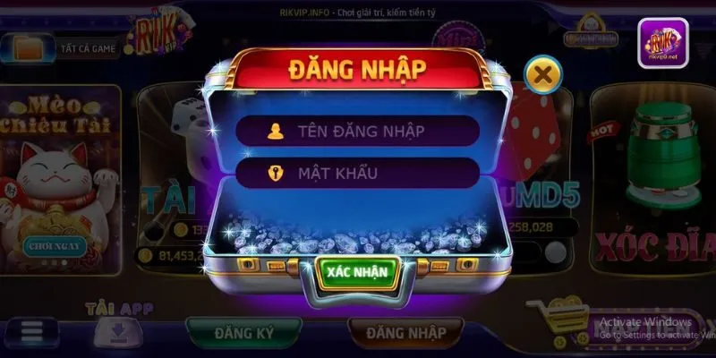 Đăng nhập trên app đơn giản