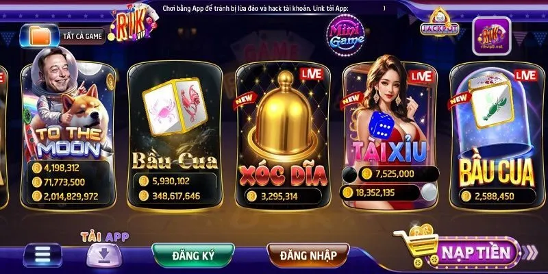 Game bài Rikvip hấp dẫn